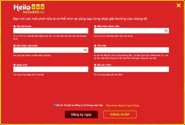 ĐĂNG KÝ HELLO888